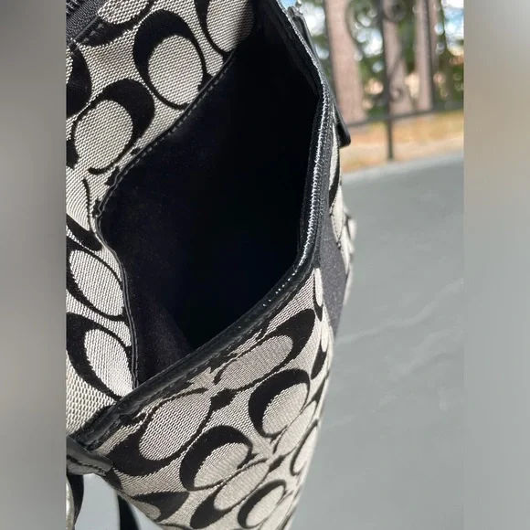 COACH Bag,Coach Black and Gray Women's Bag, Coach Crossbody Bag. - Picture 11 of 17